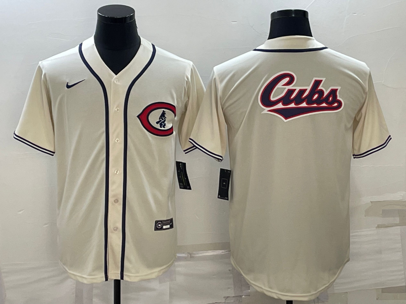 Men's Chicago Cubs Beige Alternate Team Jersey